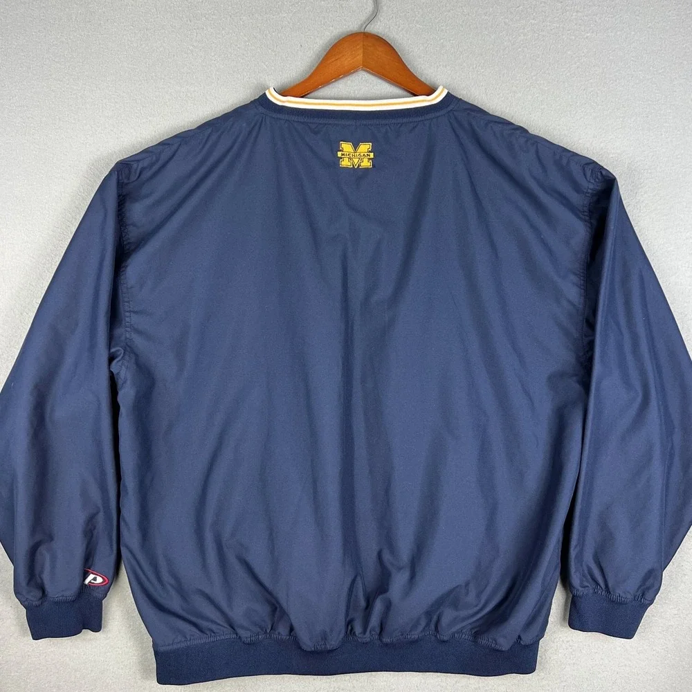 VTG University of Michigan‎ Windbreaker Mens XL Pullover Spellout U of M 2000s